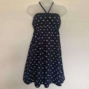 Victoria’s Secret PINK Rare Vintage Y2K French Terry Halter Dog Navy Dress XS